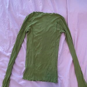 Green baserange long sleeve top